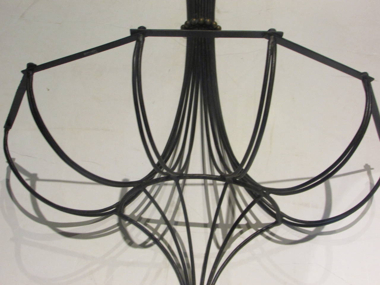 Sculptural Iron Wall Shelf in the style of Jean Royere In Good Condition In Rochester, NY