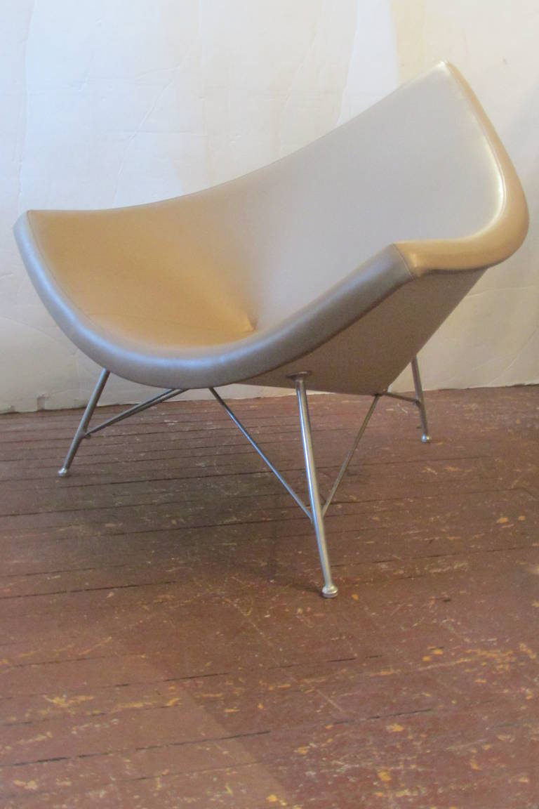 American Coconut Chair and Ottoman by George Nelson for Herman Miller