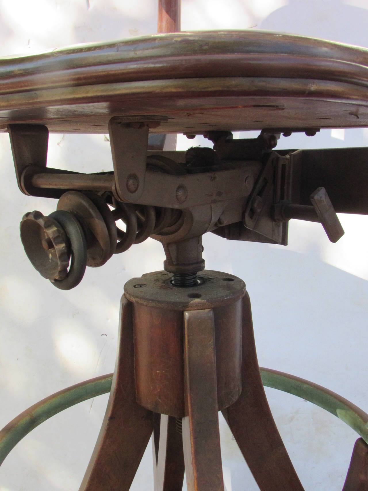 20th Century Antique American Industrial Drafting Stool