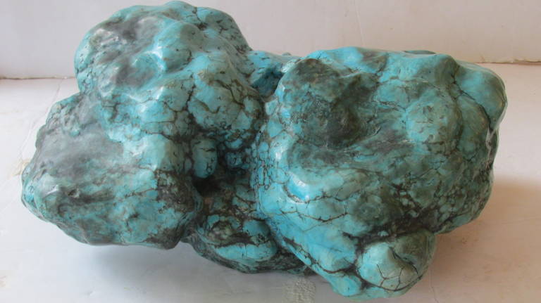 20th Century Massive Turquenite Mineral Specimen