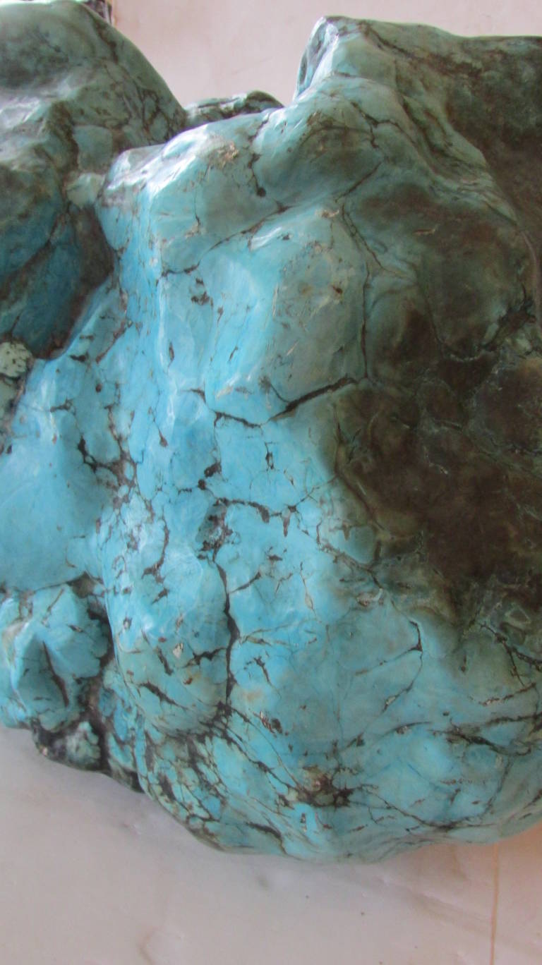 Massive Turquenite Mineral Specimen In Excellent Condition In Rochester, NY