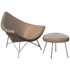 Coconut Chair and Ottoman by George Nelson for Herman Miller