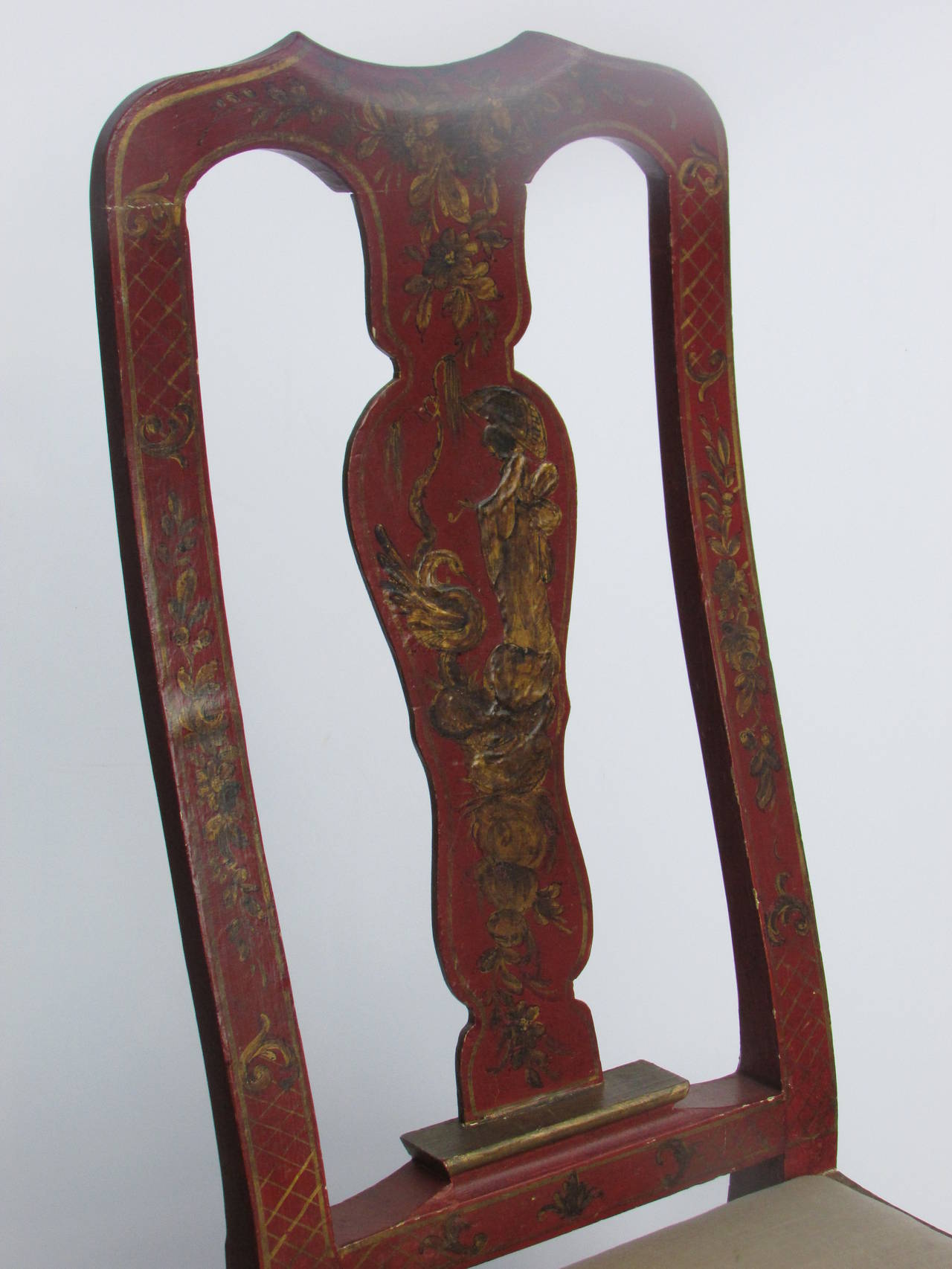 Italian 18th Century Style Venetian Chinoiserie Chair