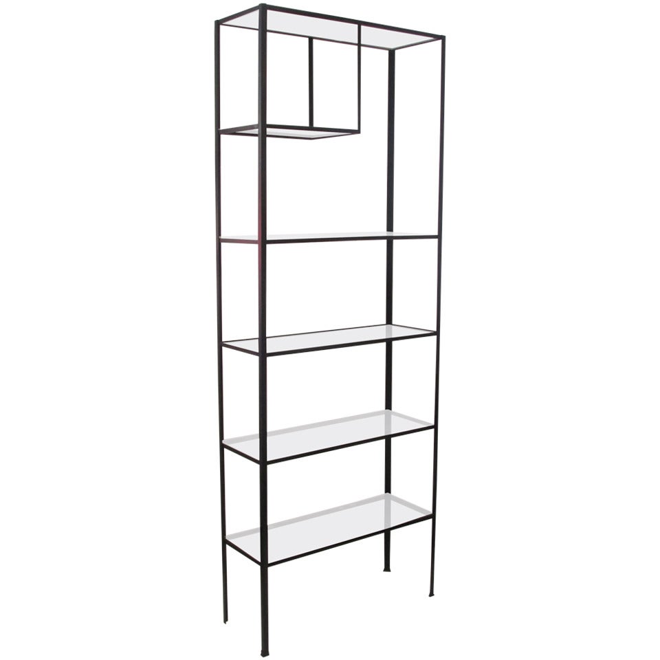 Frederic Weinberg Iron Etagere Shelving Unit