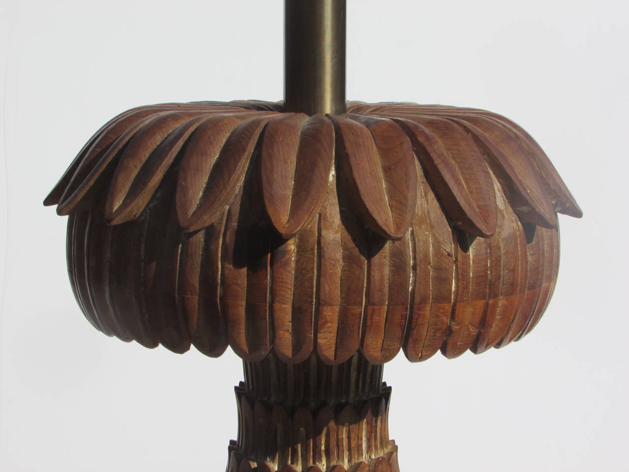 wooden pineapple lamp