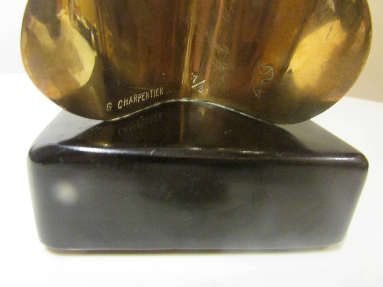 Lacquered Bronze Sculpture by Georges Charpentier