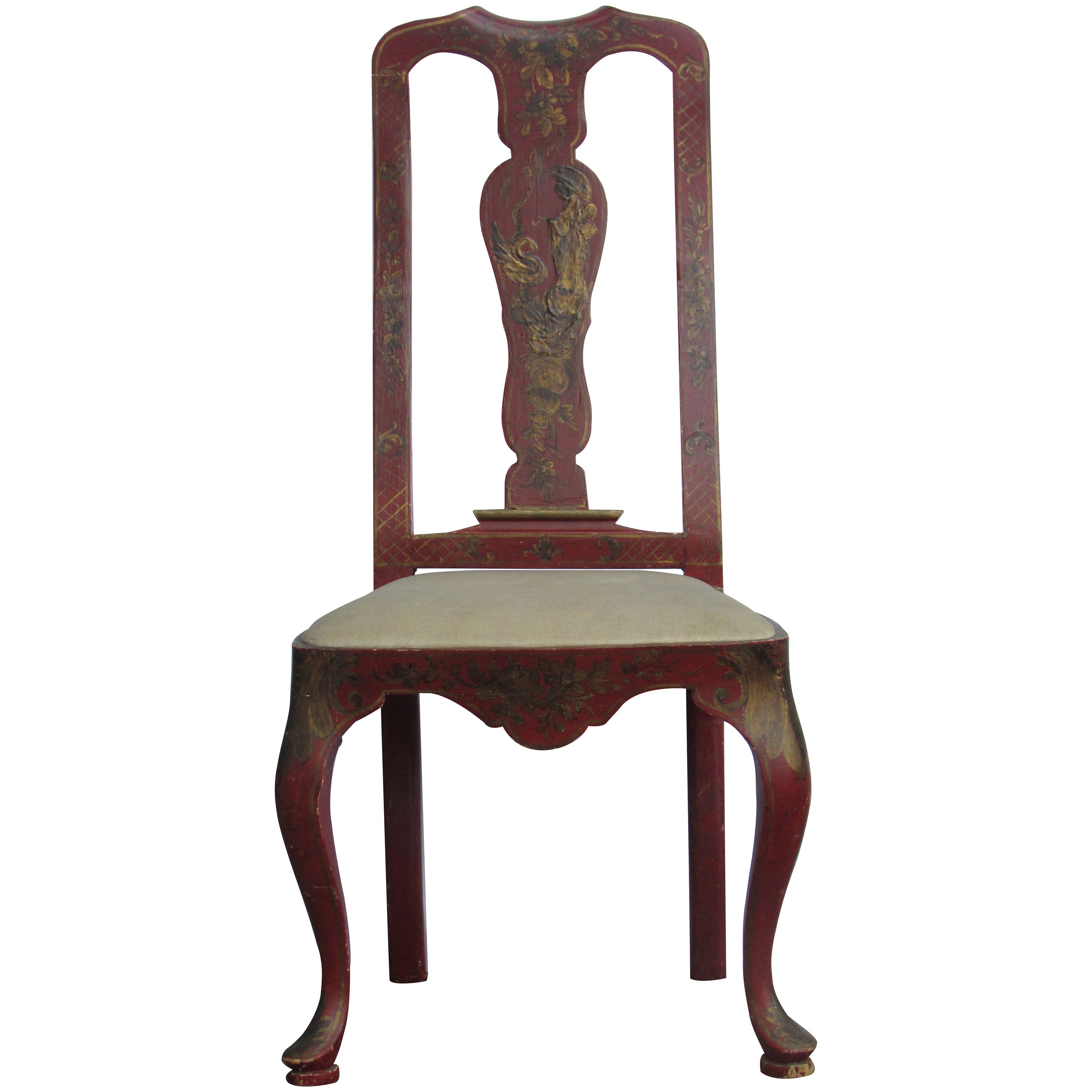 18th Century Style Venetian Chinoiserie Chair