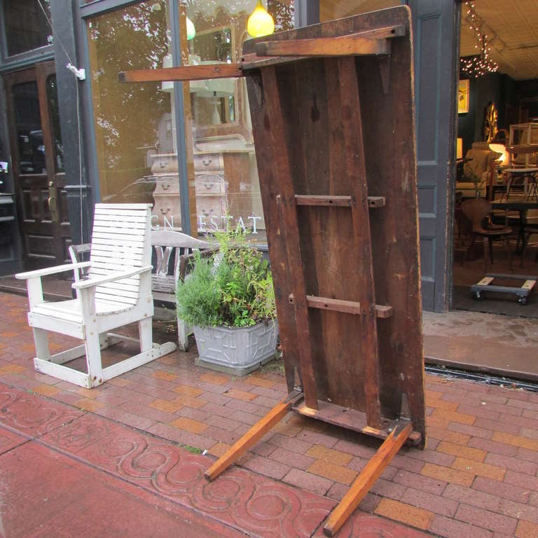 Antique American Folding Grange Table In Good Condition In Rochester, NY