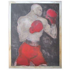Vintage Boxing Painting