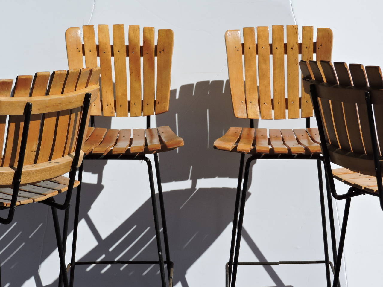 Classic Mid-20th Century Bar Stools by Arthur Umanoff 1