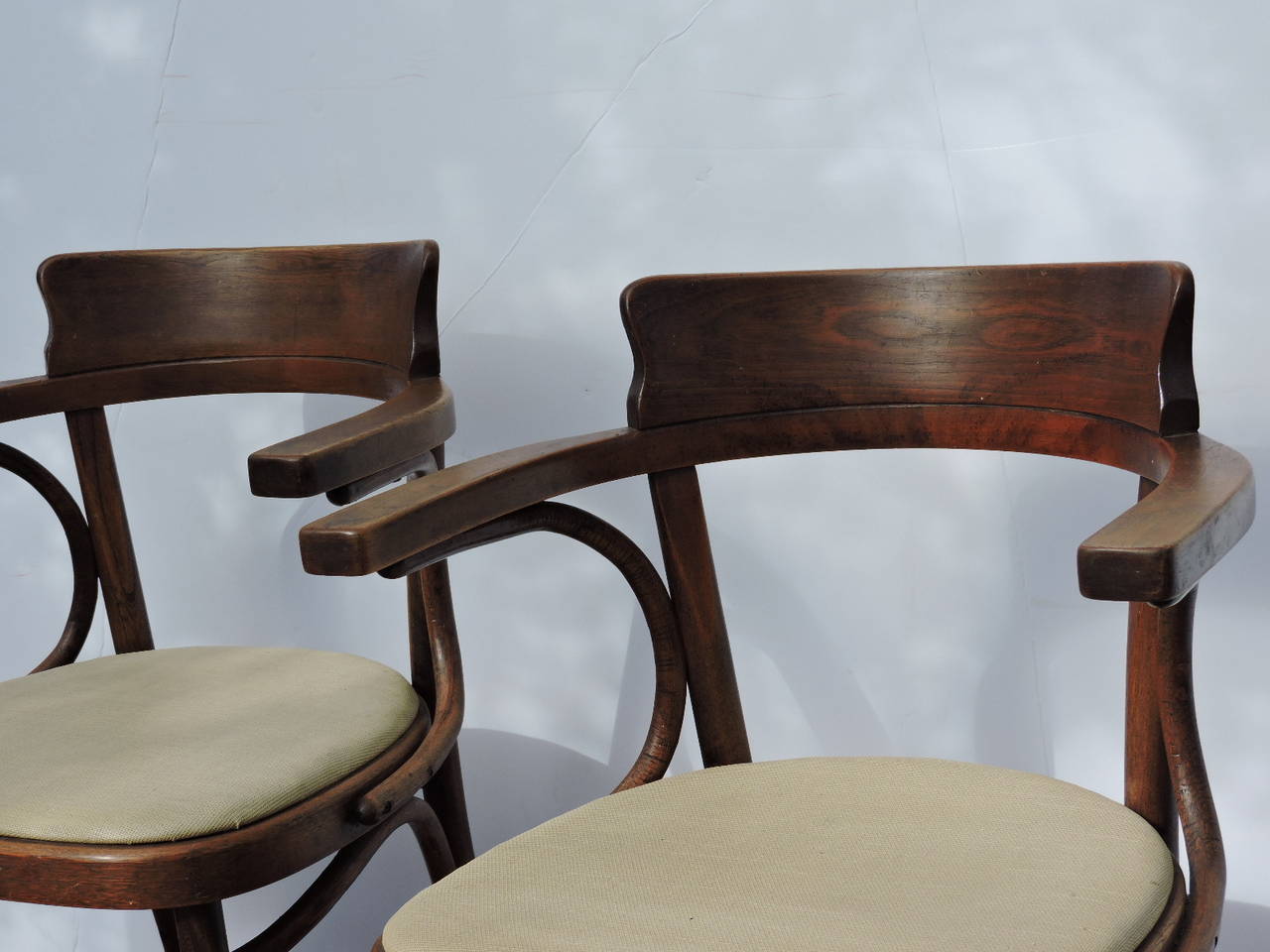 Classic Antique Thonet Bentwood Cafe Armchairs In Good Condition In Rochester, NY