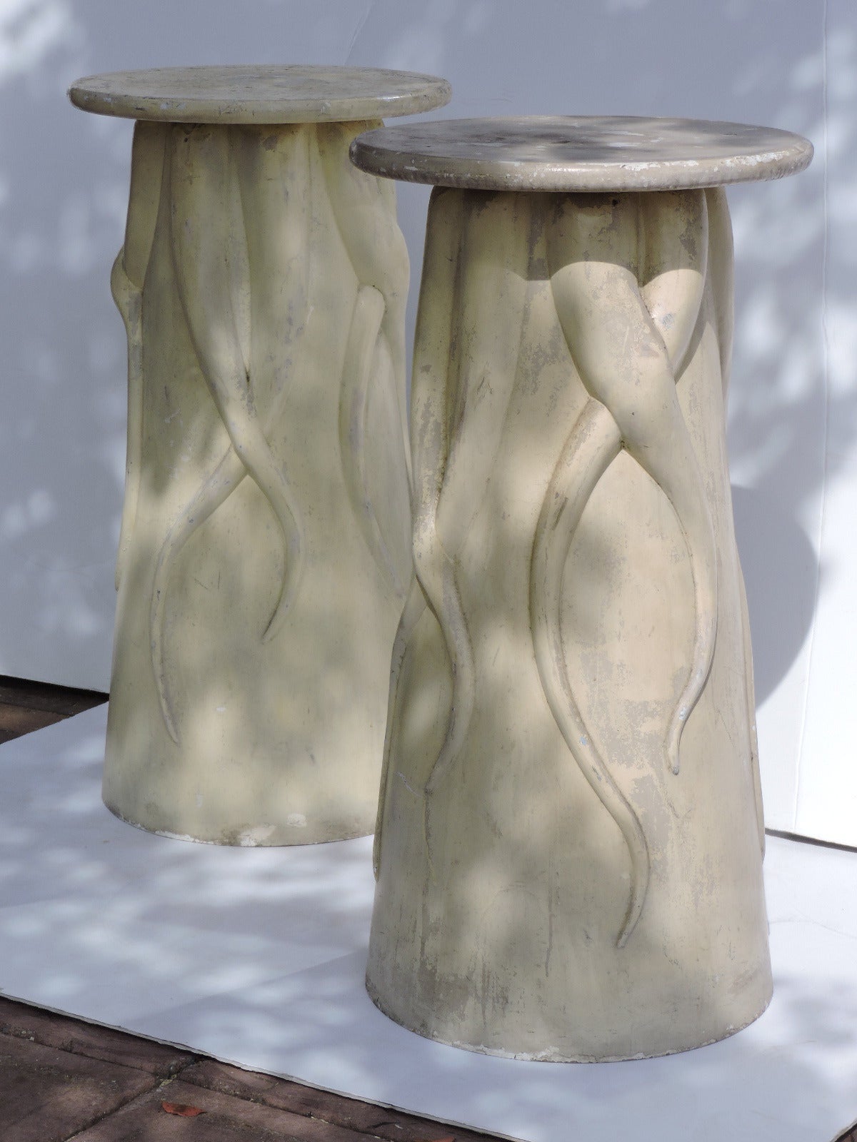 20th Century Surrealistic Fiberglass Pedestals