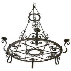 French Forged Iron Chandelier 2