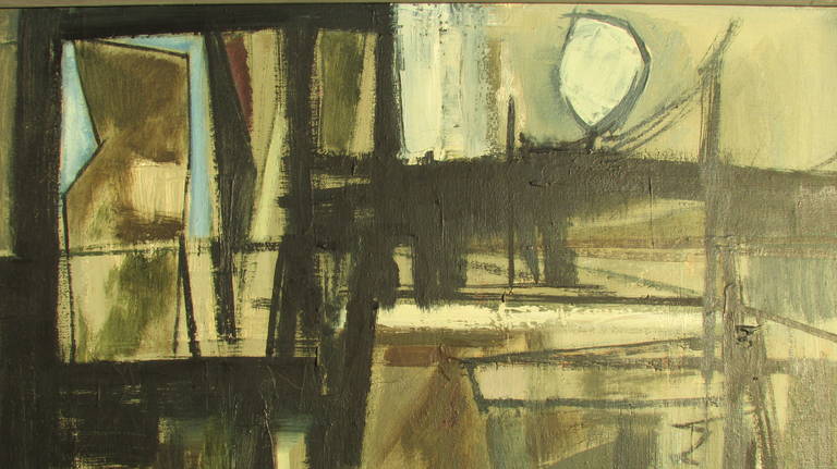 Mid 20th Century American Abstract Expressionist Oil Painting 4