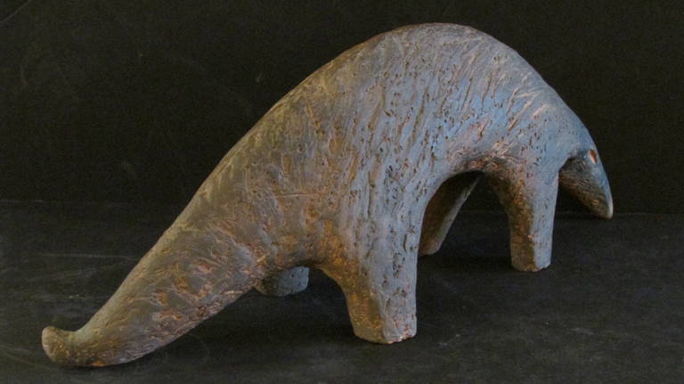 Mid-20th Century Life-Size Ceramic Sculpture of an Anteater