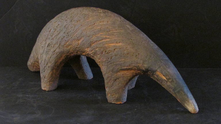 Life-Size Ceramic Sculpture of an Anteater 2