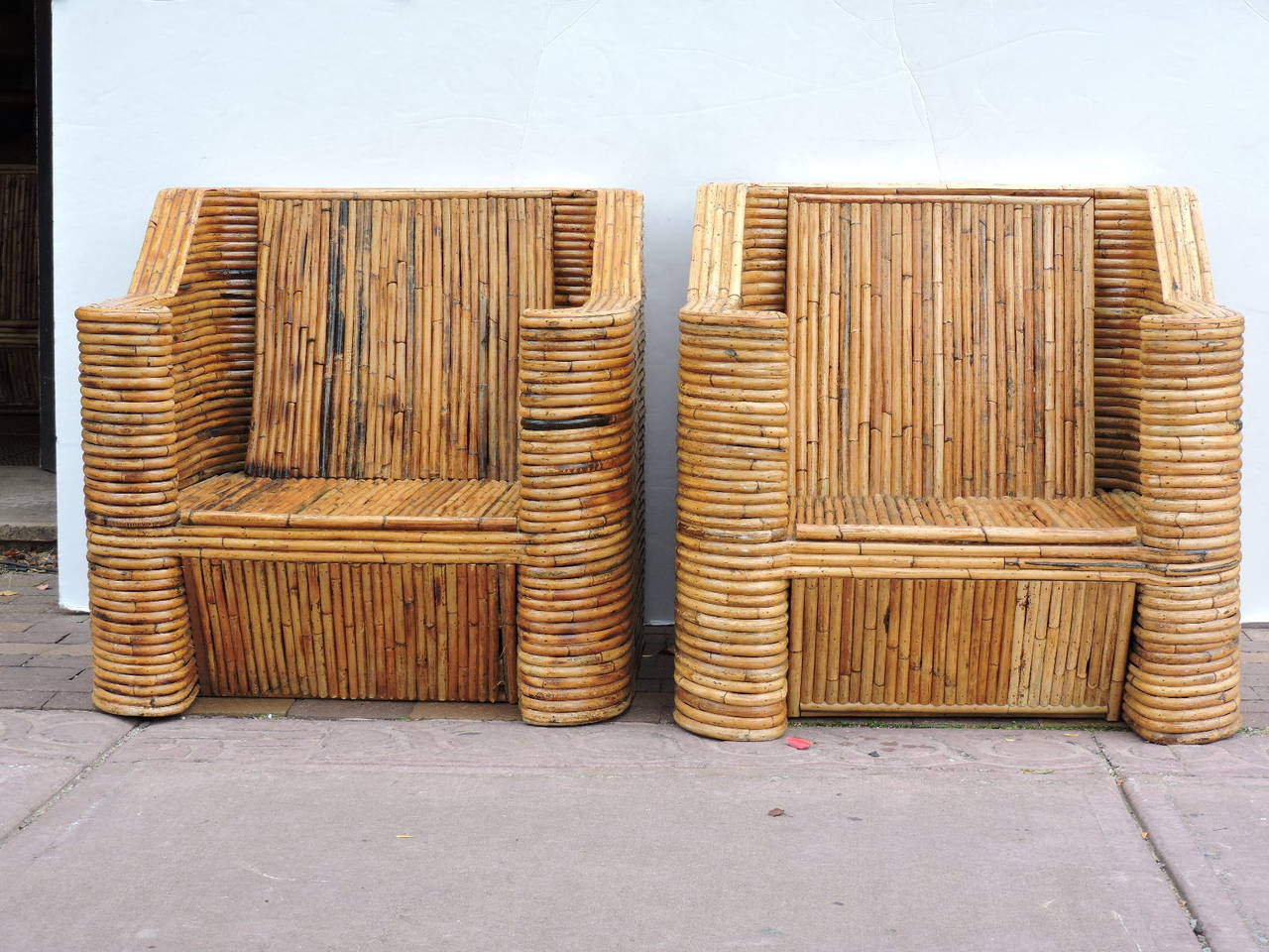Philippine  Oversize Natural Bamboo Rattan Set