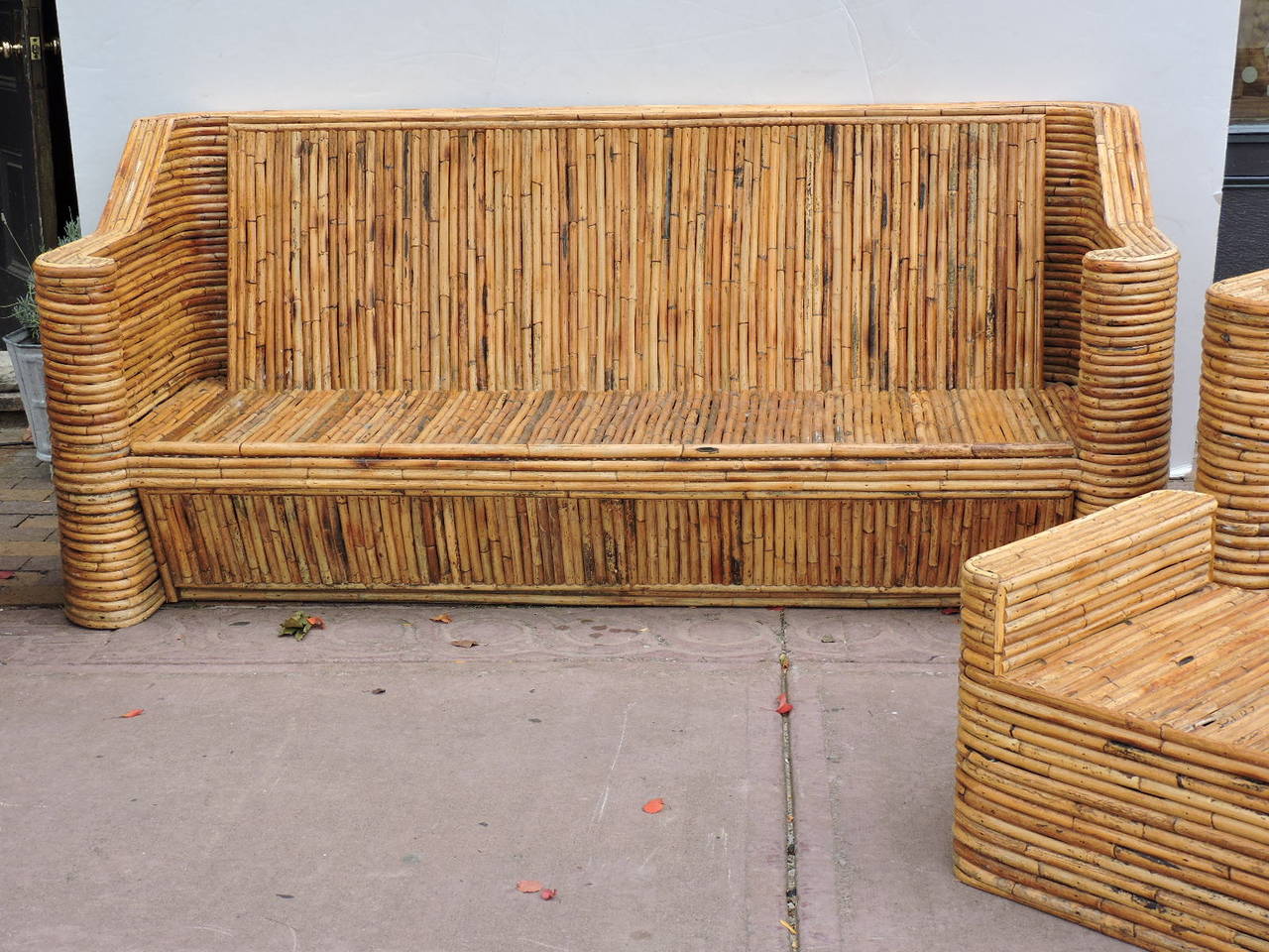 Oversize Natural Bamboo Rattan Set 1