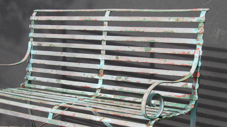 Classical Strap Iron Garden Bench