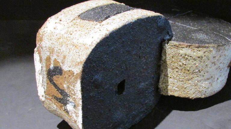 Primitive Modernist Ceramic Sculpture of a Cat 4