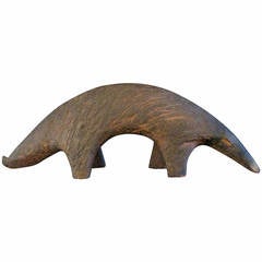 Life-Size Ceramic Sculpture of an Anteater