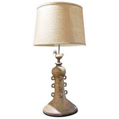 Oversize Antique Persian Style Faux Terracotta Table Lamp