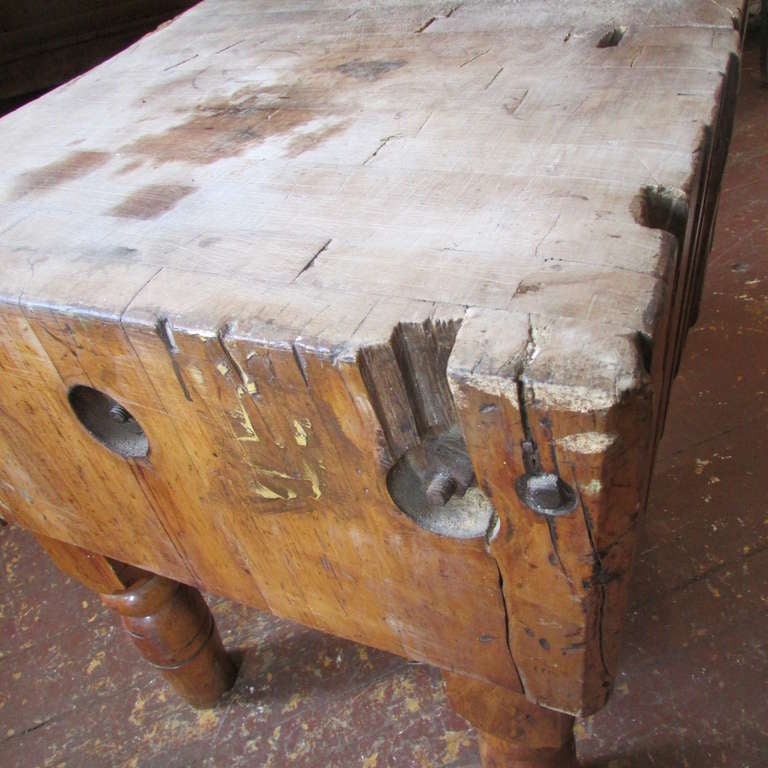 19th Century Butcher Block Table 2