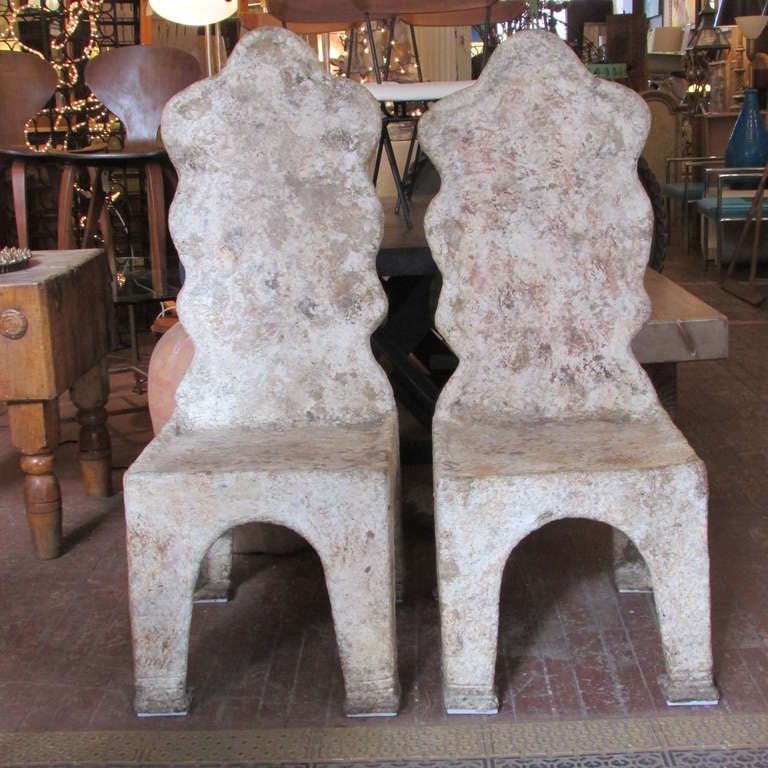 1970's Brutalist Artisan Chairs In Excellent Condition In Rochester, NY