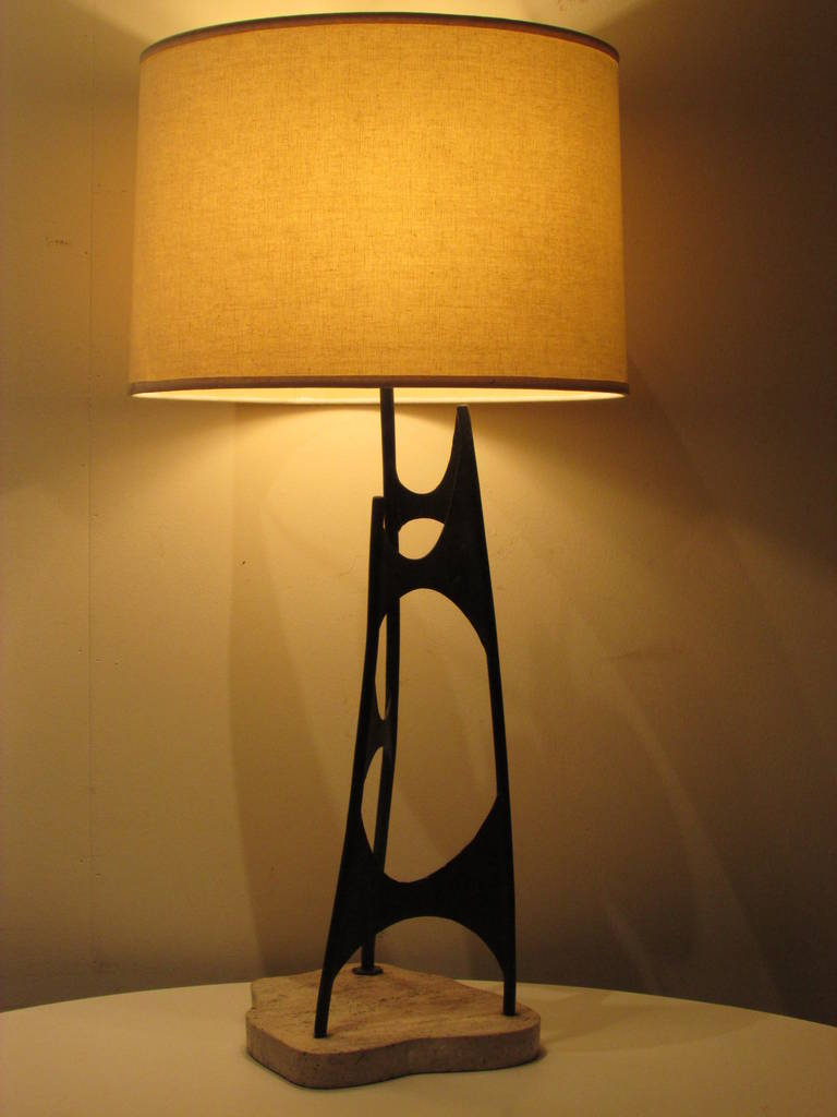 Lampe en fer abstrait Maurizio Tempestini pour Lightolier