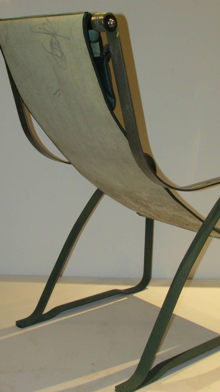 Mid-20th Century  Machine Age Sling Chair by Salvatore Bevelacqua for Mckay Craft, 1930's For Sale