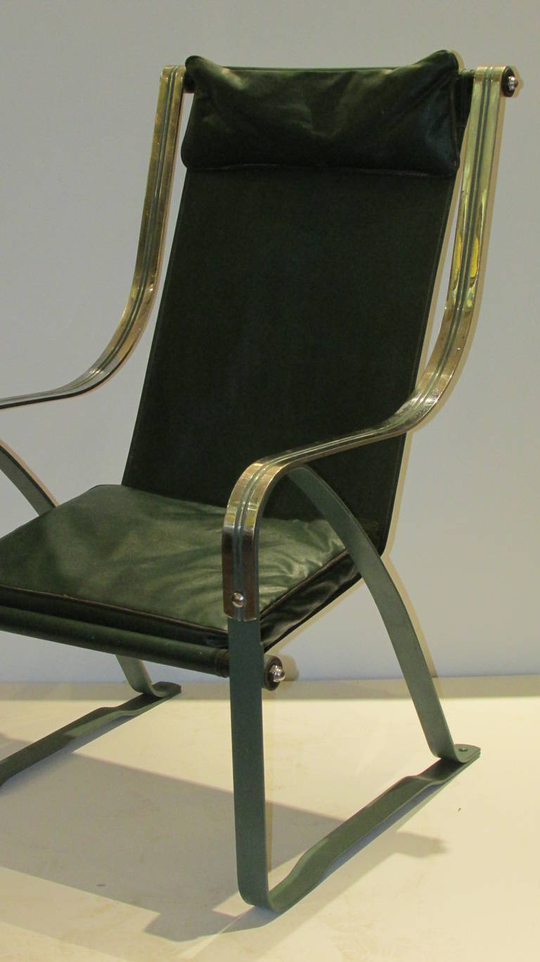 Art déco  Chaise à piètement Machine Age par Salvatore Bevelacqua pour Craft, années 1930 en vente