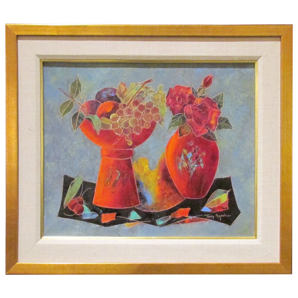 Mid Century Modern French Still Life Painting