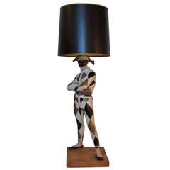 Vintage Harlequin Lamp