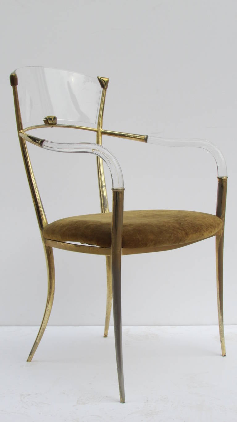 Mid-20th Century Very Rare Pair of Lucite Chairs