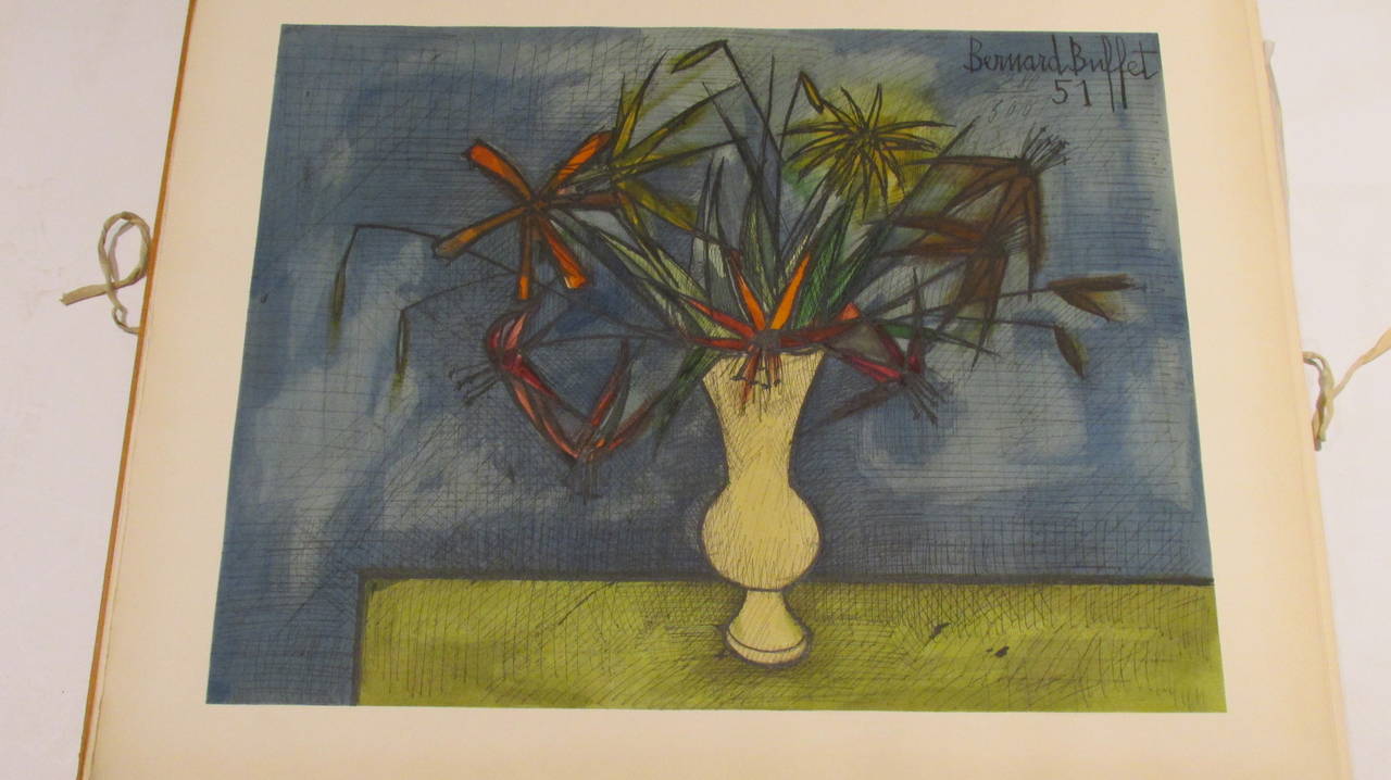 Bernard Buffet Douze Aquarelles, 12 Lithographs, Limited 1st Edition,  280/300 1