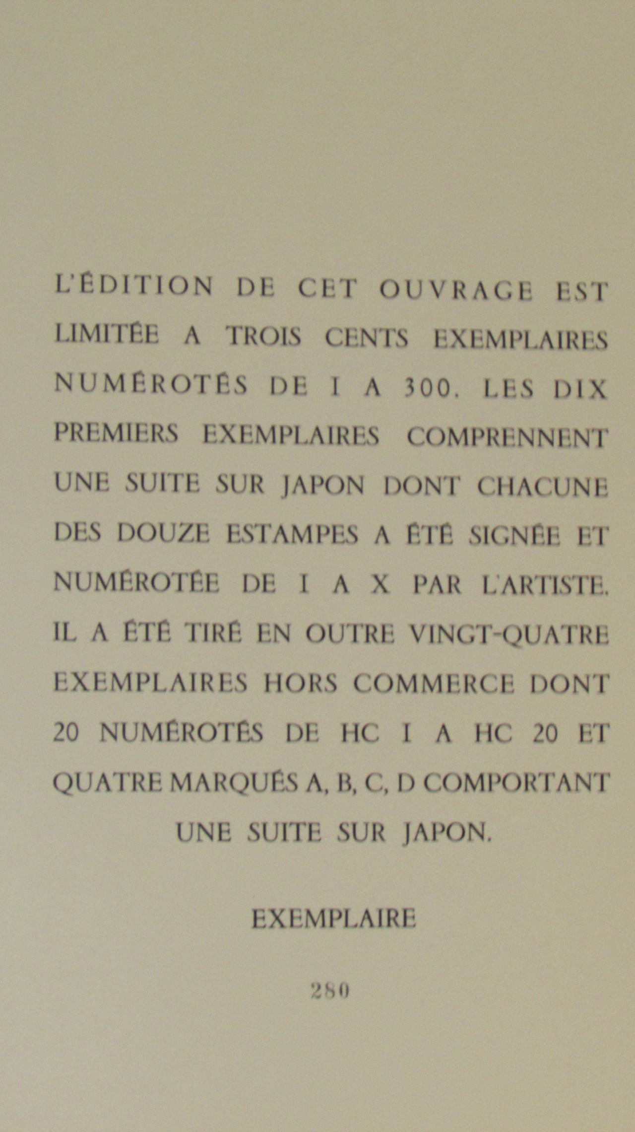 Mid-20th Century Bernard Buffet Douze Aquarelles, 12 Lithographs, Limited 1st Edition,  280/300