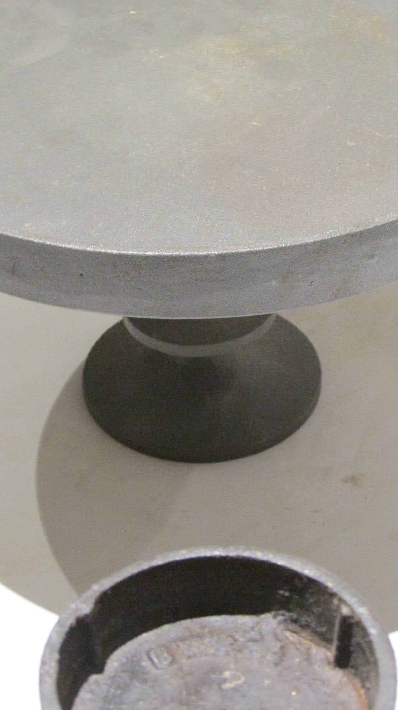 20th Century 1960's Modern Cast Iron Tazza & Candlestick