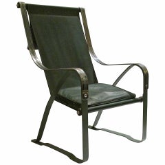 Vintage  Machine Age Sling Chair by Salvatore Bevelacqua for Mckay Craft, 1930's