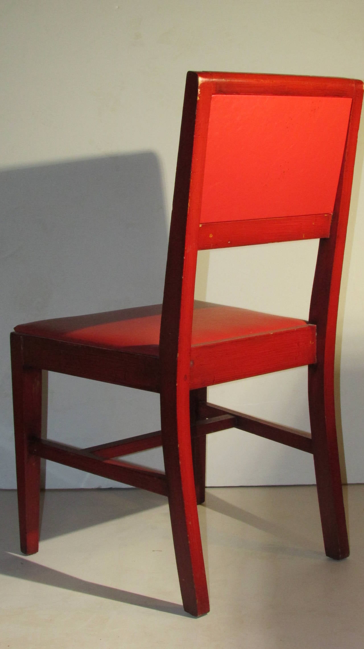  Red Chairs style of Jean-Michel Frank 2
