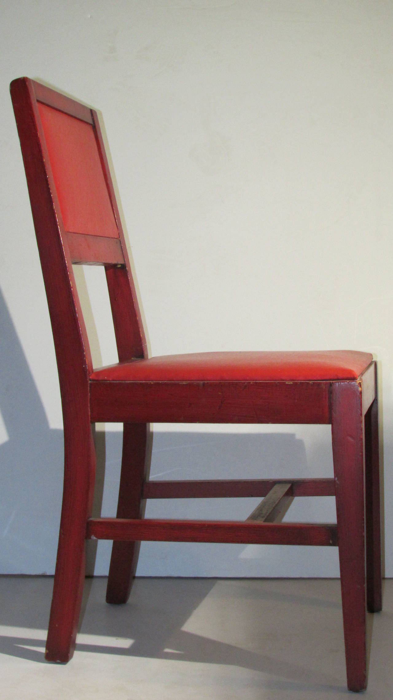  Red Chairs style of Jean-Michel Frank 3