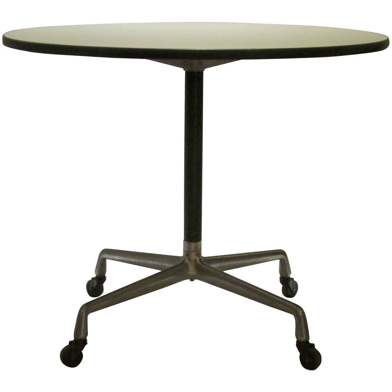 Eames Aluminum Group Pedestal Dining Table for Herman MiIler at 1stDibs
