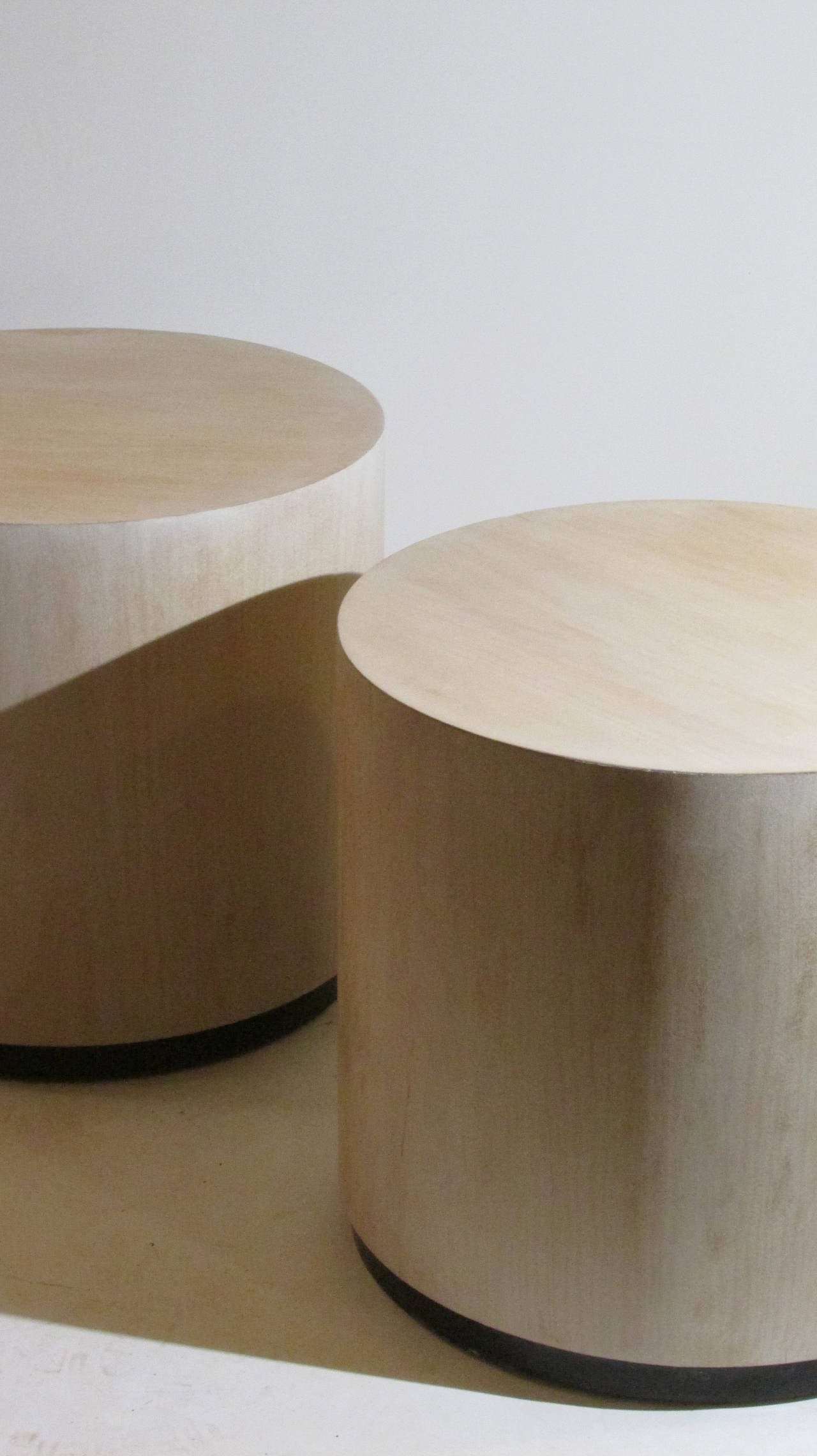 Pair Modernist Cylinder Tables at 1stDibs