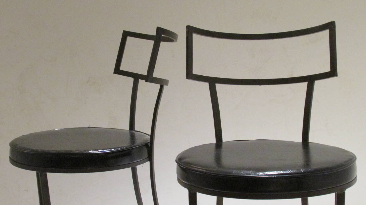 20th Century Iron Klismos Chairs