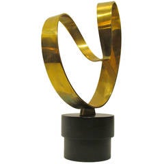 Abstract Brass Sculpture by Weinberg