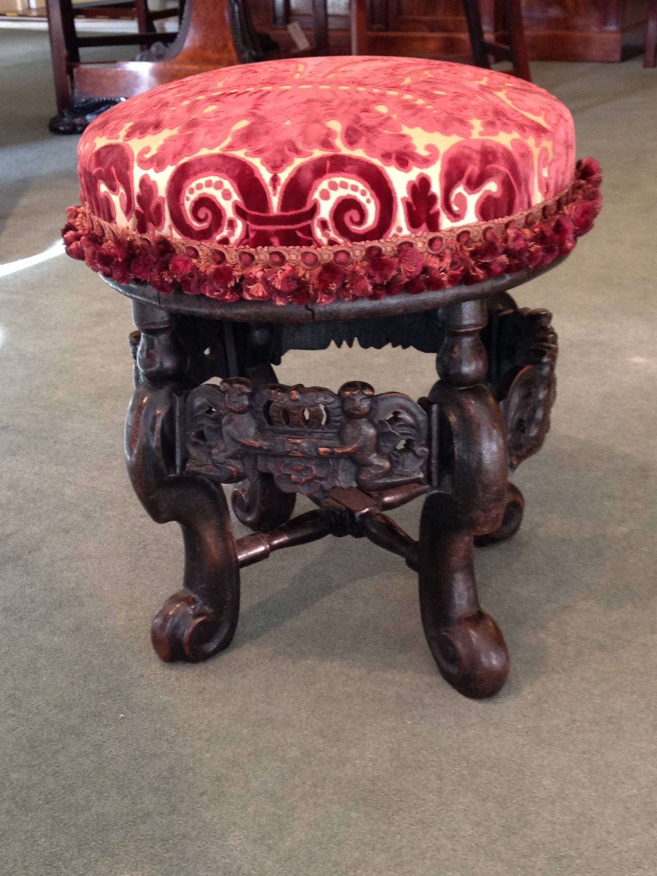 Antique 17th century foot stool