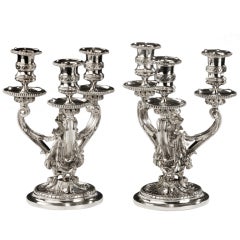 Antique slivered candlesticks