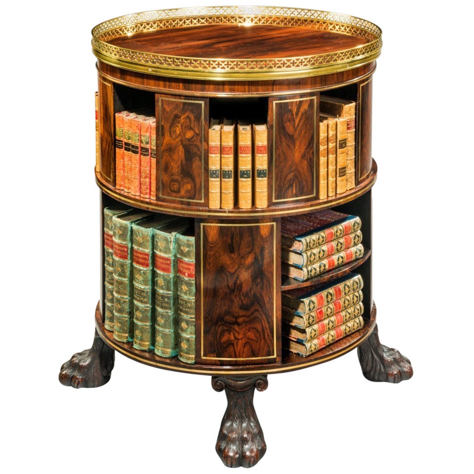 Antique Circular Bookcase For Sale