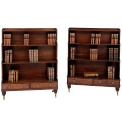 Pair of Antique open bookshelves.