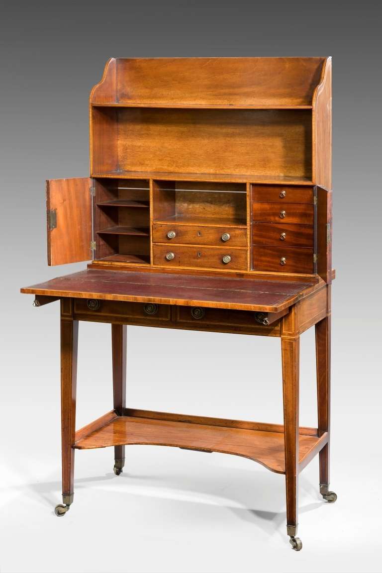 Antique Desk and Bookcase In Excellent Condition For Sale In Edenbridge, Kent