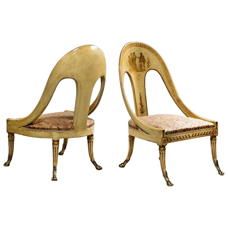Pair of Antique Roman Style Chairs For Sale at 1stDibs antique roman